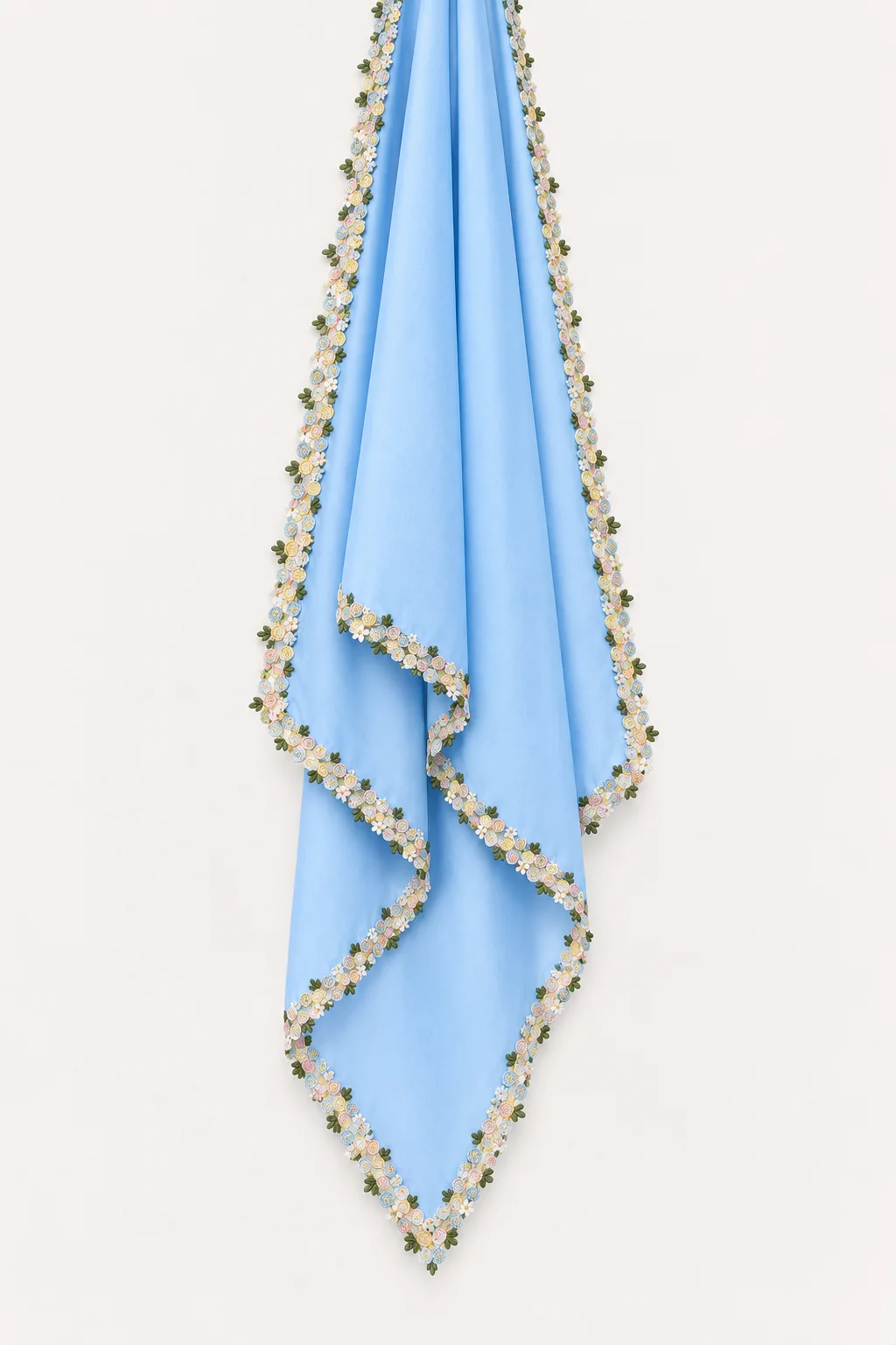Macro detail of Floral Trim fabric