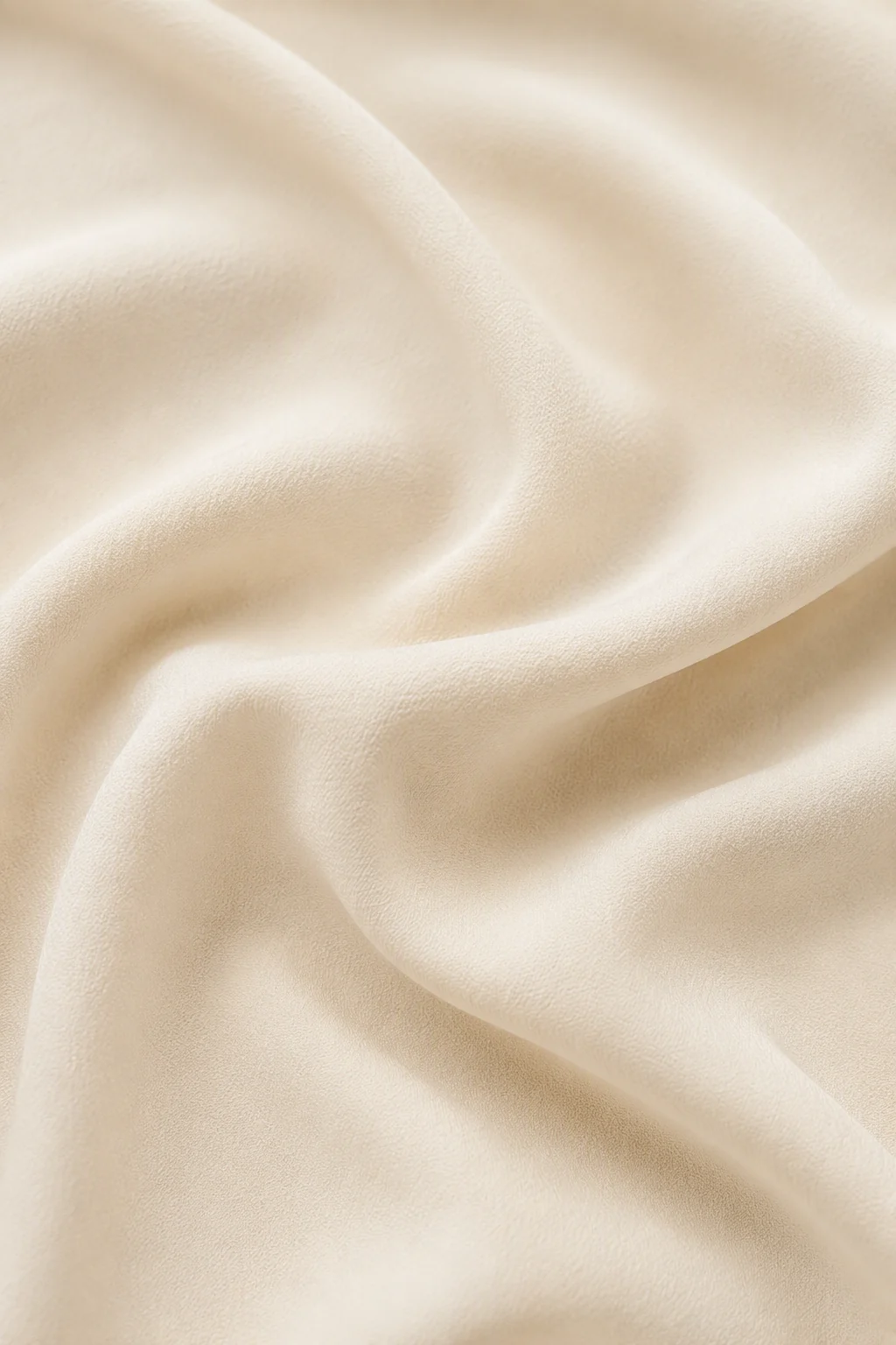 Silk Crepe de Chine shown as a finished hijab, hanging